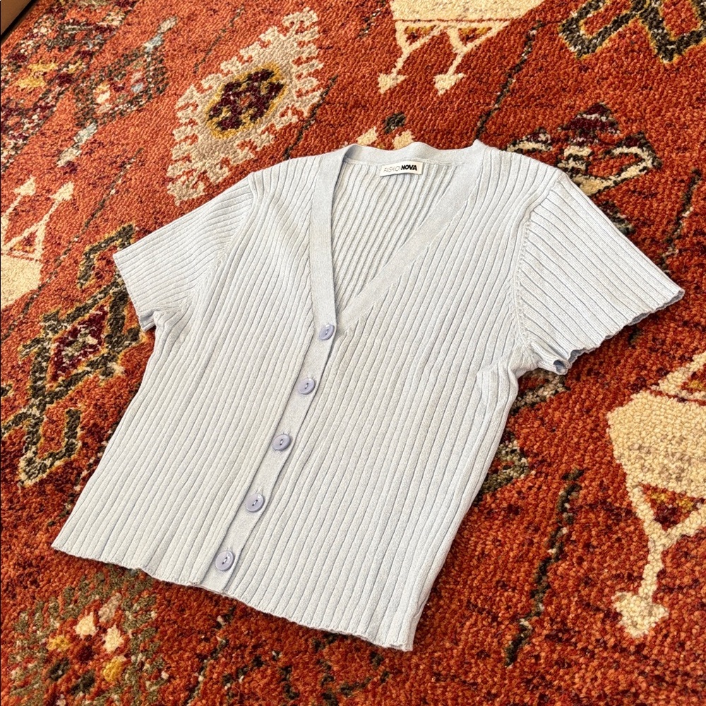 🪡👕NWOT Ribbed Button Down Cardigan Sz XL👕🪡 - Picture 2 of 6